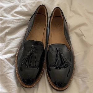 Black flat loafers